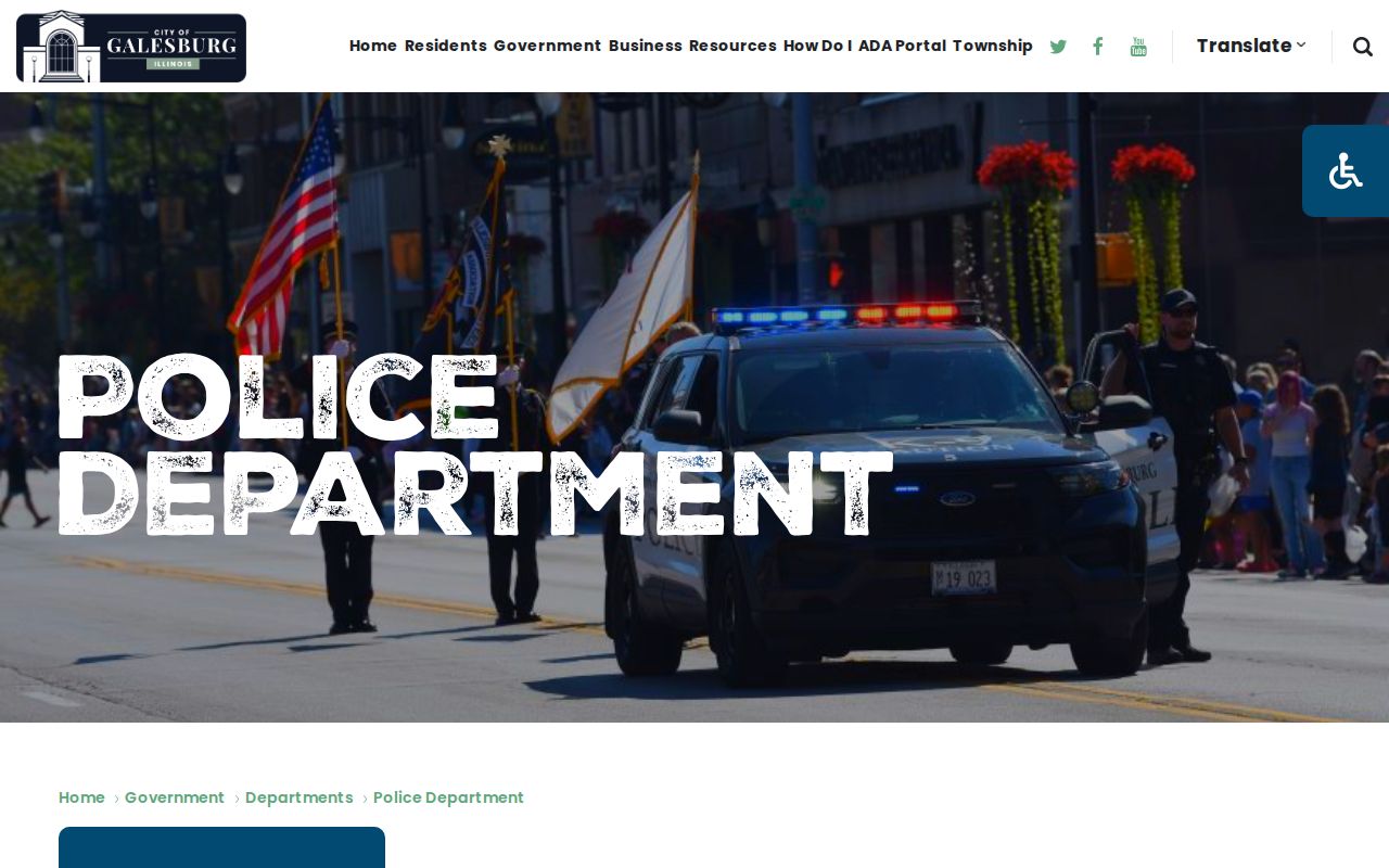Knox County Galesburg Police Department arrest records and contact source